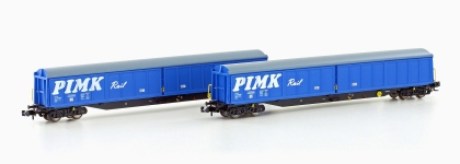 Hobbytrain H23445 - N - 2-tlg. Set Schiebewandwagen, Pimk Rail, Ep. VI